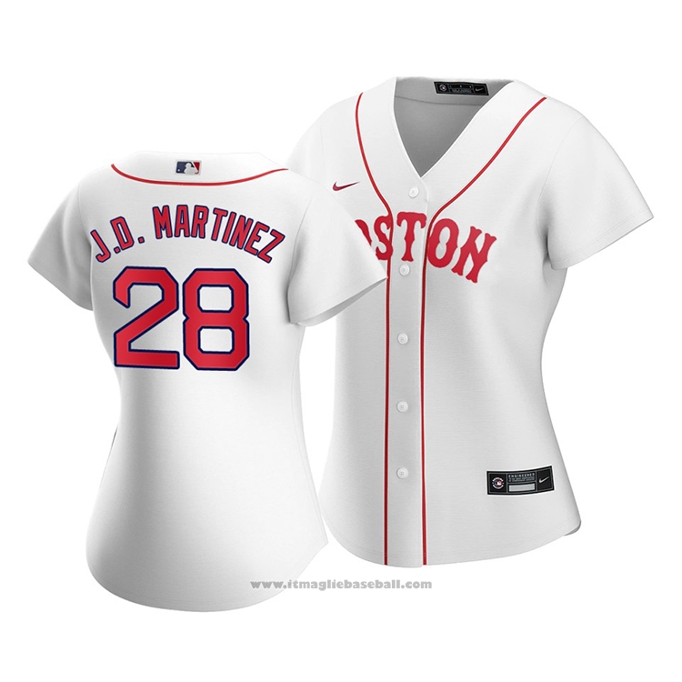 Maglia Baseball Donna Boston Red Sox J.d. Martinez 2021 Replica Bianco